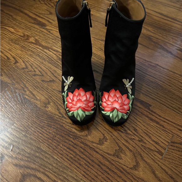 Aquazzura Black satin booties size 37 - never worn perfect condition. - Picture 2 of 6